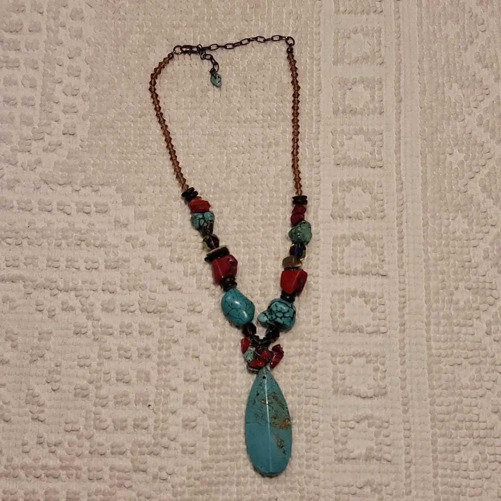 Turquoise necklace  beautifully crafted